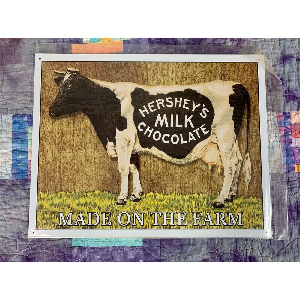 Hershey’s Milk Chocolate Metal 16x12.5 Sign Wall Decor Kitchen Garage Shop